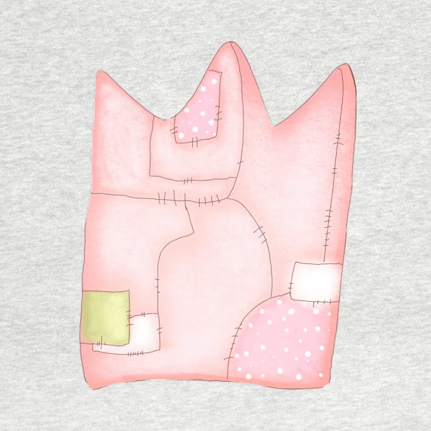 Pink Patched Crown for Princess by PeachAndPatches